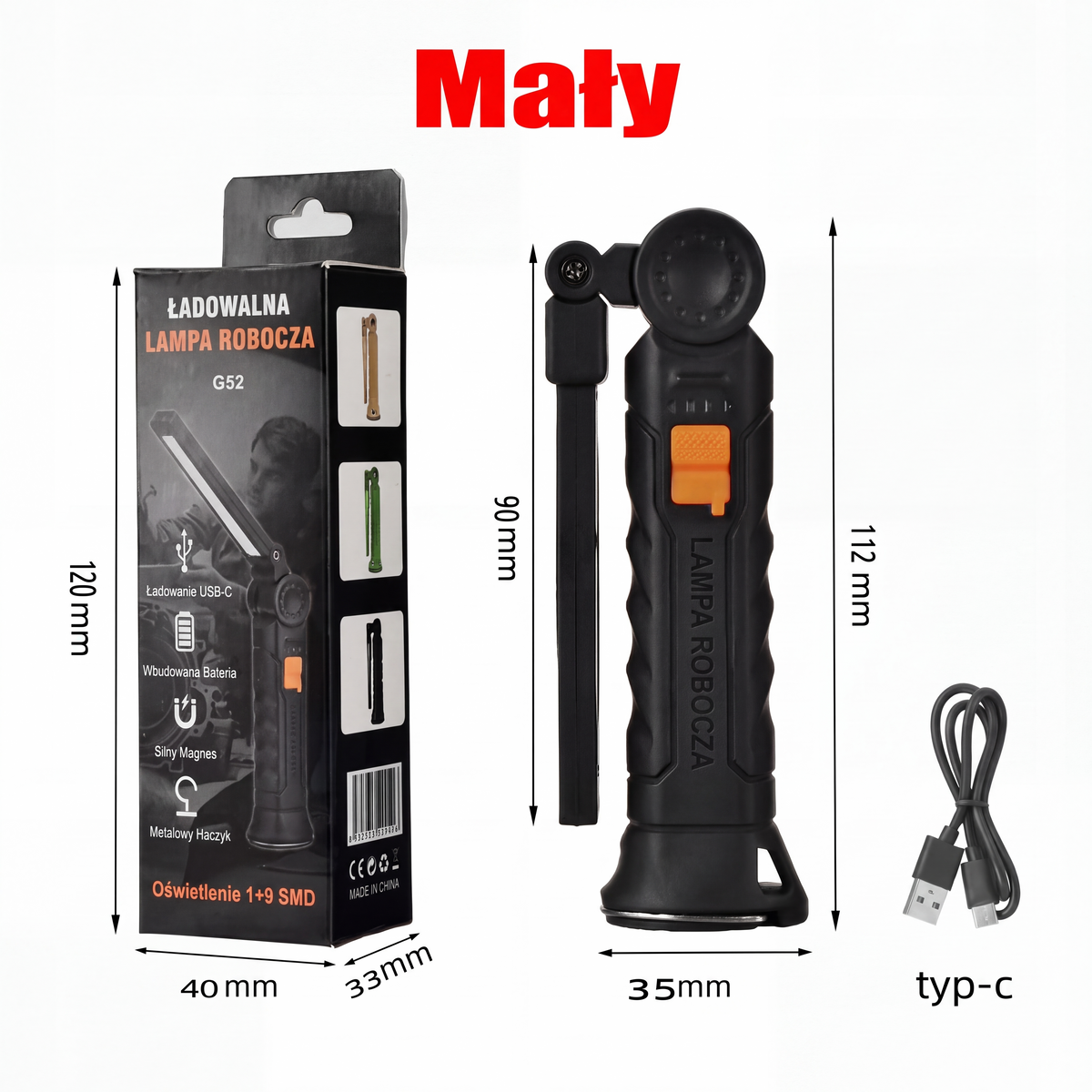 WorkLight Pro™ — Składana Latarka Robocza